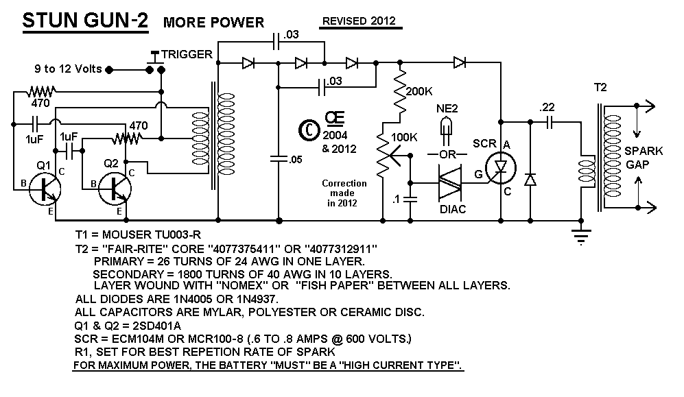 Stun Gun Voltage Chart